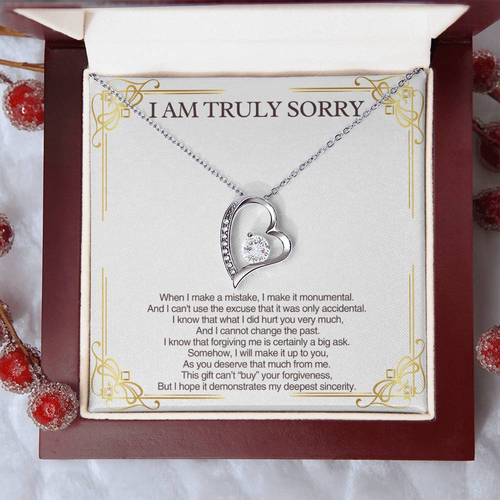 Perfect Apology Gift for Her - Forever Love Necklace -  Heartfelt Gift to say I am Truly Sorry