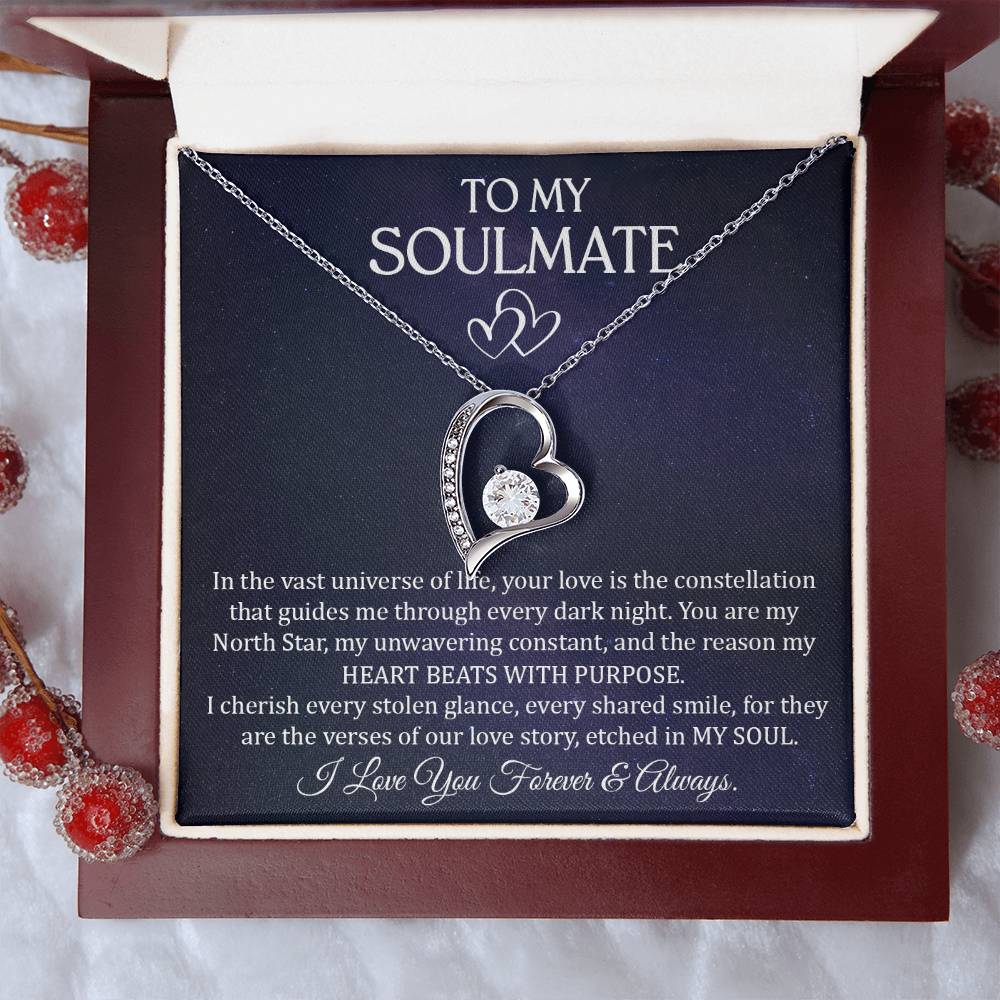 Gift for Soulmate - I cherish every stolen glance, every shared smile - Forever Love Necklace