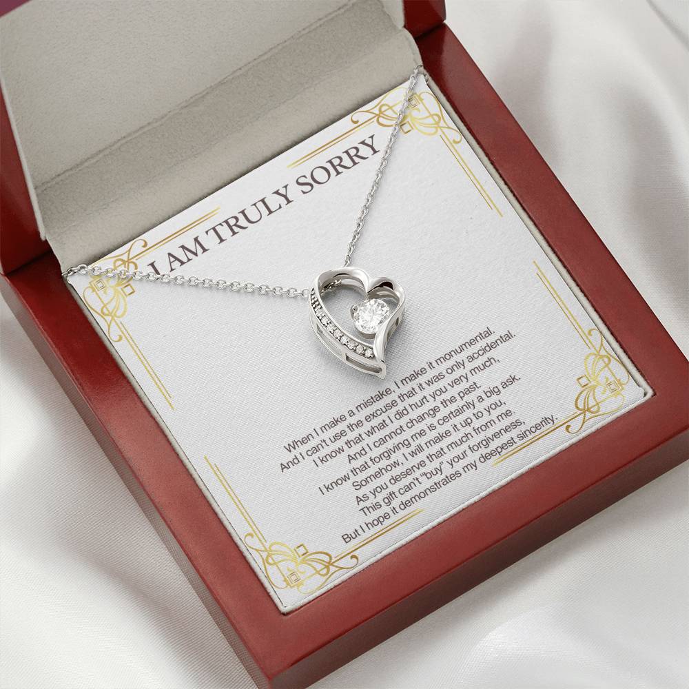 Perfect Apology Gift for Her - Forever Love Necklace -  Heartfelt Gift to say I am Truly Sorry