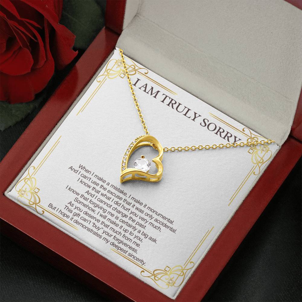 Perfect Apology Gift for Her - Forever Love Necklace -  Heartfelt Gift to say I am Truly Sorry