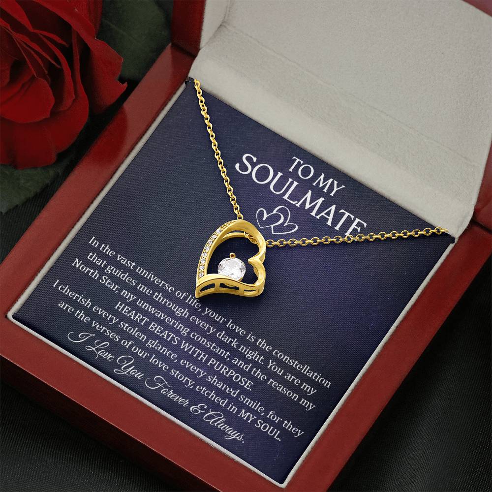 Gift for Soulmate - I cherish every stolen glance, every shared smile - Forever Love Necklace