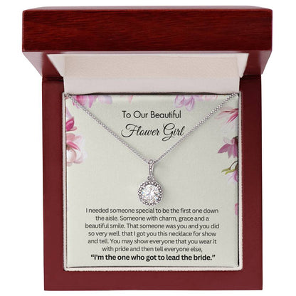 Gift from Bride to Flower Girl - Thank You Gift for Flower Girl - I'm the one who got to lead the bride