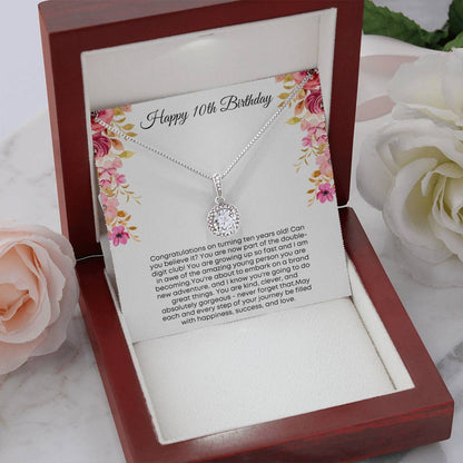 Happy 10th Birthday - Eternal Hope Necklace Gift for Her - You are now part of the double-digit club!