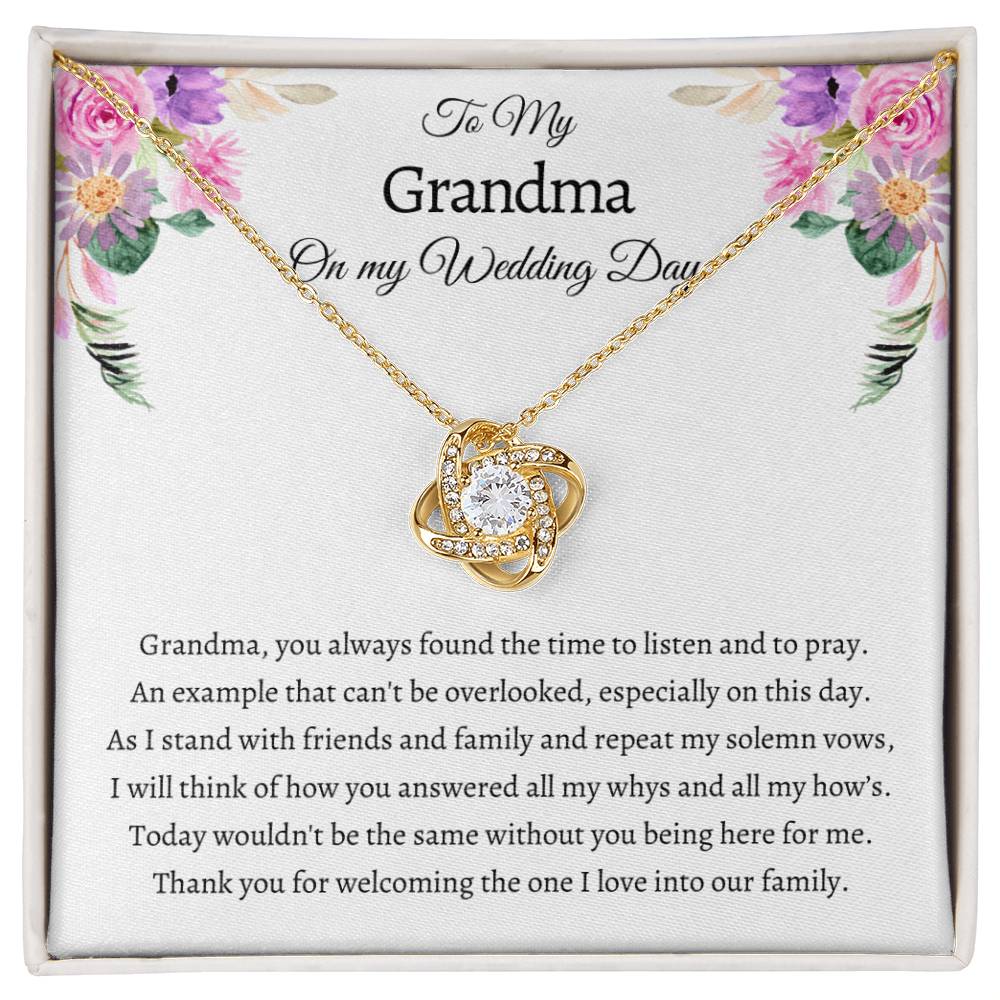 Gift from Bride to Grandma - Today wouldn't be the same without you being here for me!