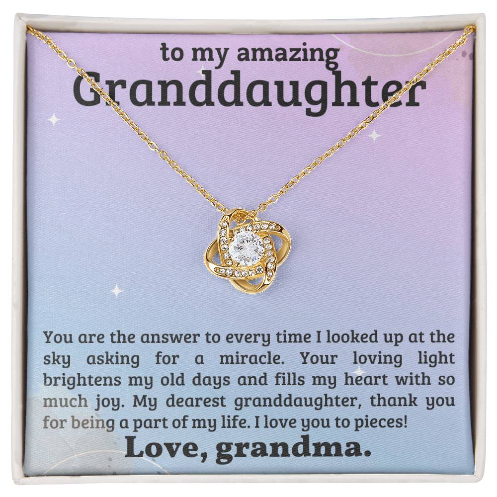 Gift for Granddaughter from Grandma - Your Loving Light Brightens my Old Days!