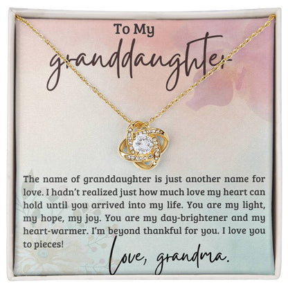 Gift for Granddaughter from Grandma - You're My Light, My Hope and My Joy!