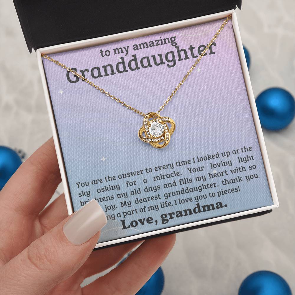 Gift for Granddaughter from Grandma - Your Loving Light Brightens my Old Days!