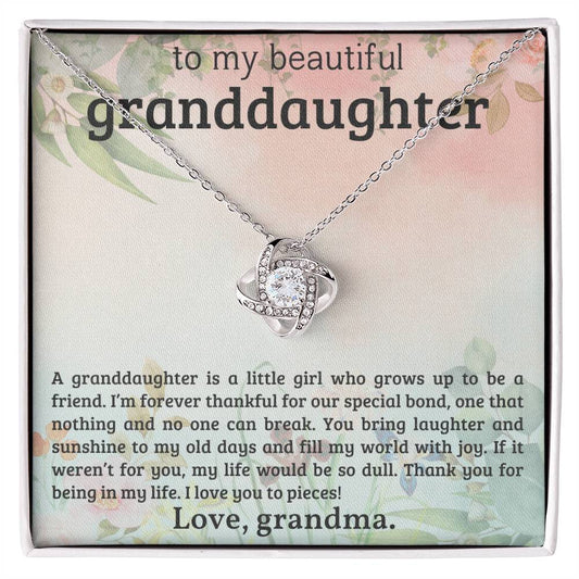 Gift for Granddaughter from Grandma - ThankYou For Being In My Life!