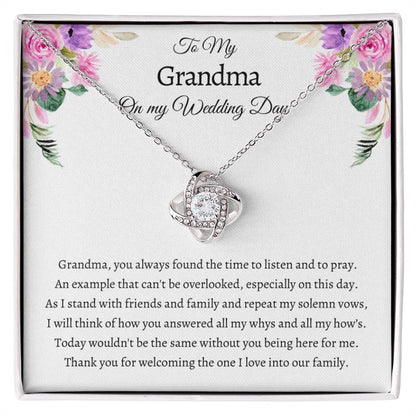 Gift from Bride to Grandma - Today wouldn't be the same without you being here for me!