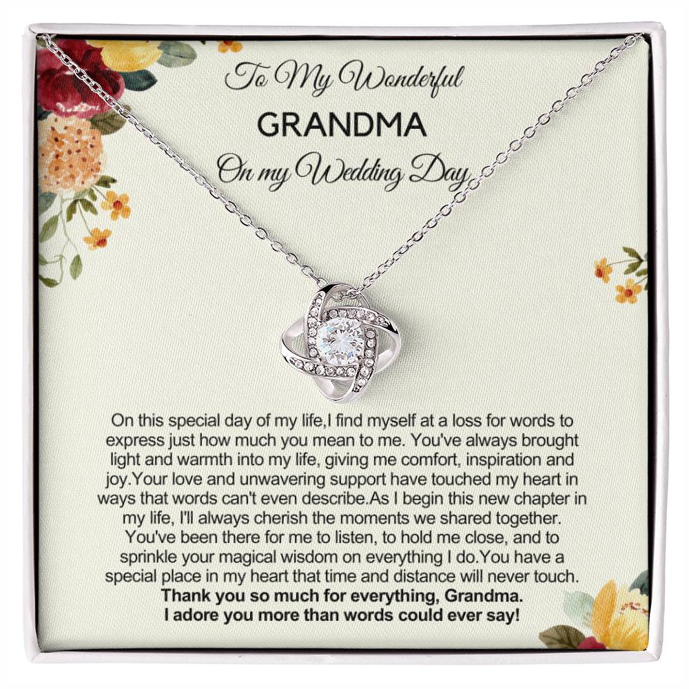 Gift from Bride to Grandma on Wedding Day - Thank you so much for everything!