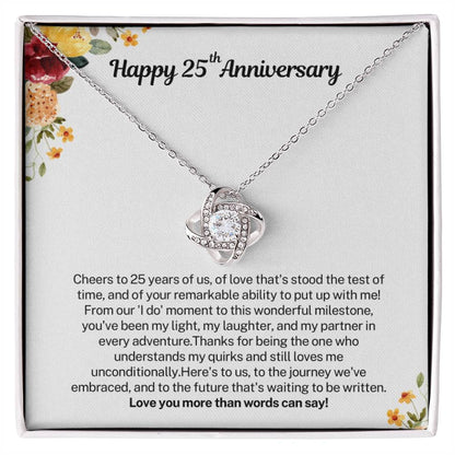 Happy 25th Anniversary Gift for Her - Cheers to 25 years of us, of love that's stood the test of time!