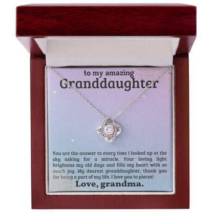 Gift for Granddaughter from Grandma - Your Loving Light Brightens my Old Days!