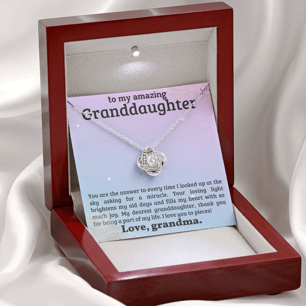 Gift for Granddaughter from Grandma - Your Loving Light Brightens my Old Days!