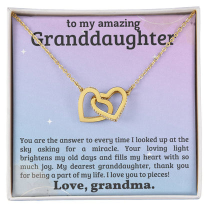 To My Amazing Granddaughter - Gift from Grandma - Your loving light brightens my old days