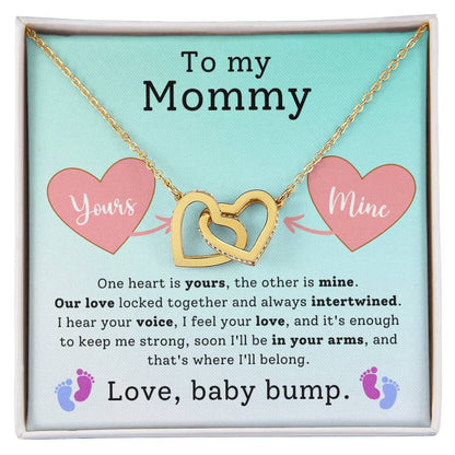 To My Mommy: Sent with Love from Baby Bump - One heart is yours, the other is mine