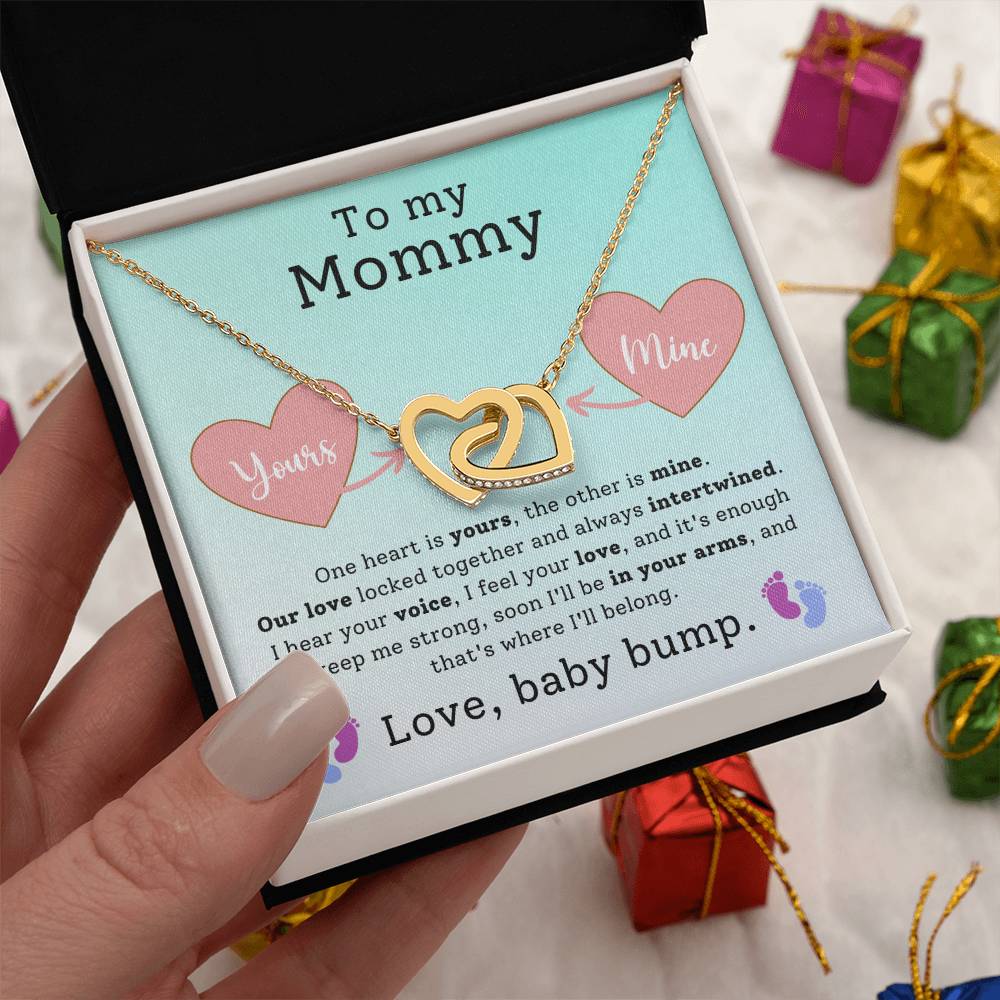 To My Mommy: Sent with Love from Baby Bump - One heart is yours, the other is mine