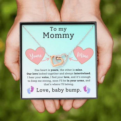 To My Mommy: Sent with Love from Baby Bump - One heart is yours, the other is mine