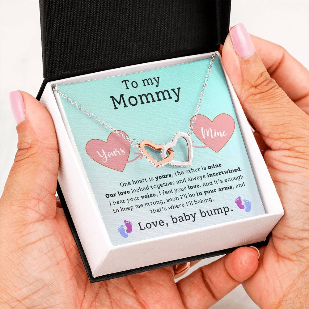 To My Mommy: Sent with Love from Baby Bump - One heart is yours, the other is mine