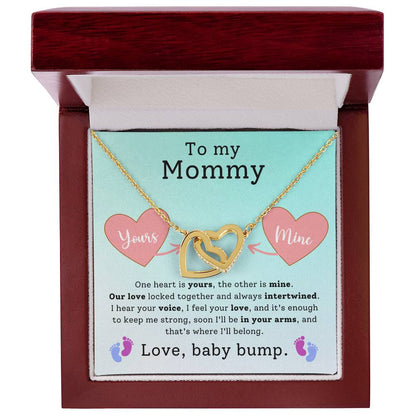 To My Mommy: Sent with Love from Baby Bump - One heart is yours, the other is mine