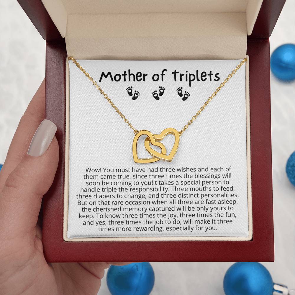Gift for Mother of Triplets - You must have had three wishes and each of them came true!