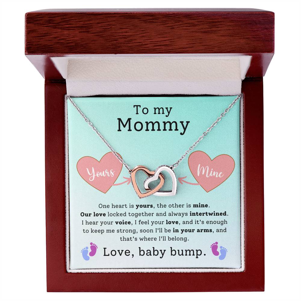 To My Mommy: Sent with Love from Baby Bump - One heart is yours, the other is mine