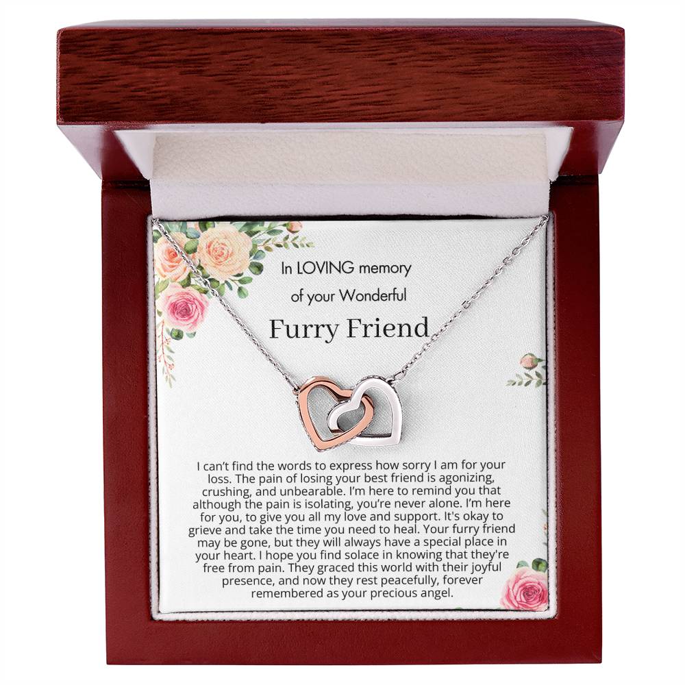Remembrance Gift - In loving memory of you wonderful furry friend - Forever remembered as your precious angel