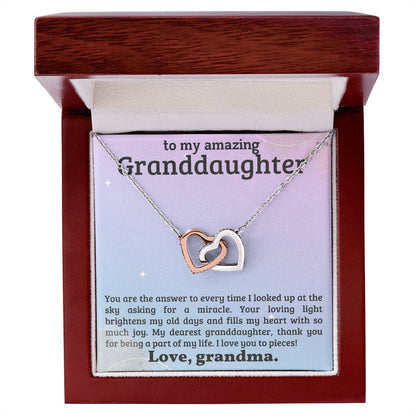 To My Amazing Granddaughter - Gift from Grandma - Your loving light brightens my old days