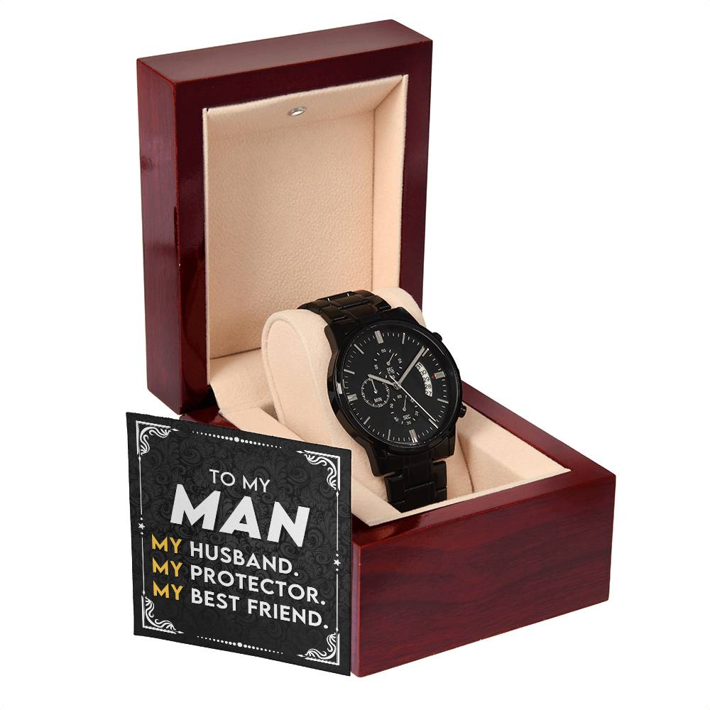 To My Husband - Always Have Always Will - Black Chronograph retailer Watch | Gift from Wife, Anniversary Gift, Gift for Father's Day, Boyfriend