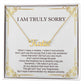 Personalized Apology Gift for Her - Customizable  Name Necklace - I am Truly Sorry