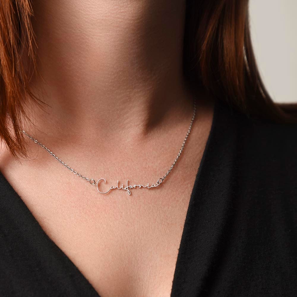Personalized Graduation Gift for Her - Customizable Signature Style Name Necklace for Her