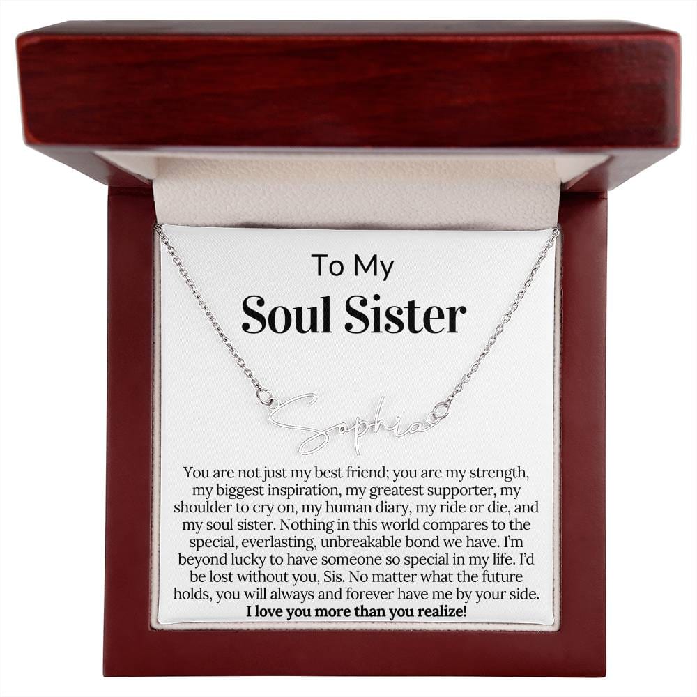 Personalized Gift for Soul Sister -  Customizable Name Necklace Gift for Best Friend,BFF,Sister