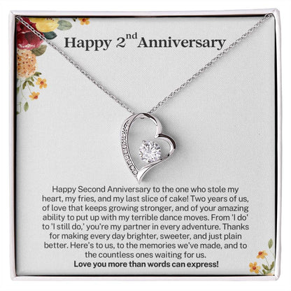 Happy 2nd Anniversary - Gift for Wife from Husband - Love you more than words can express