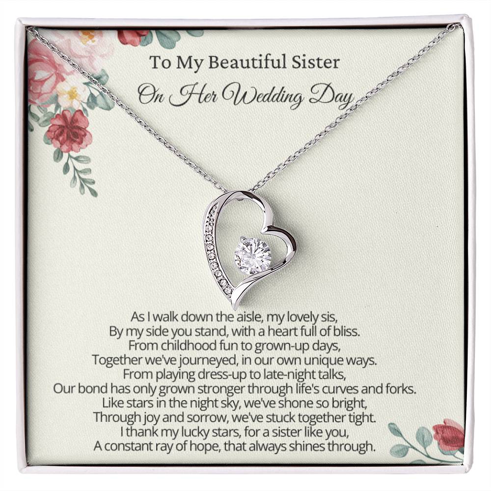 Gift from Bride To Sister on Wedding Day - I thank my lucky stars, for a sister like you