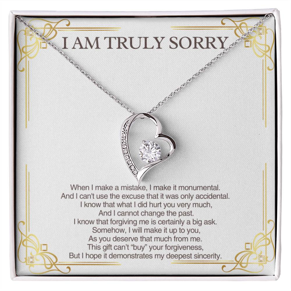 Perfect Apology Gift for Her - Forever Love Necklace -  Heartfelt Gift to say I am Truly Sorry