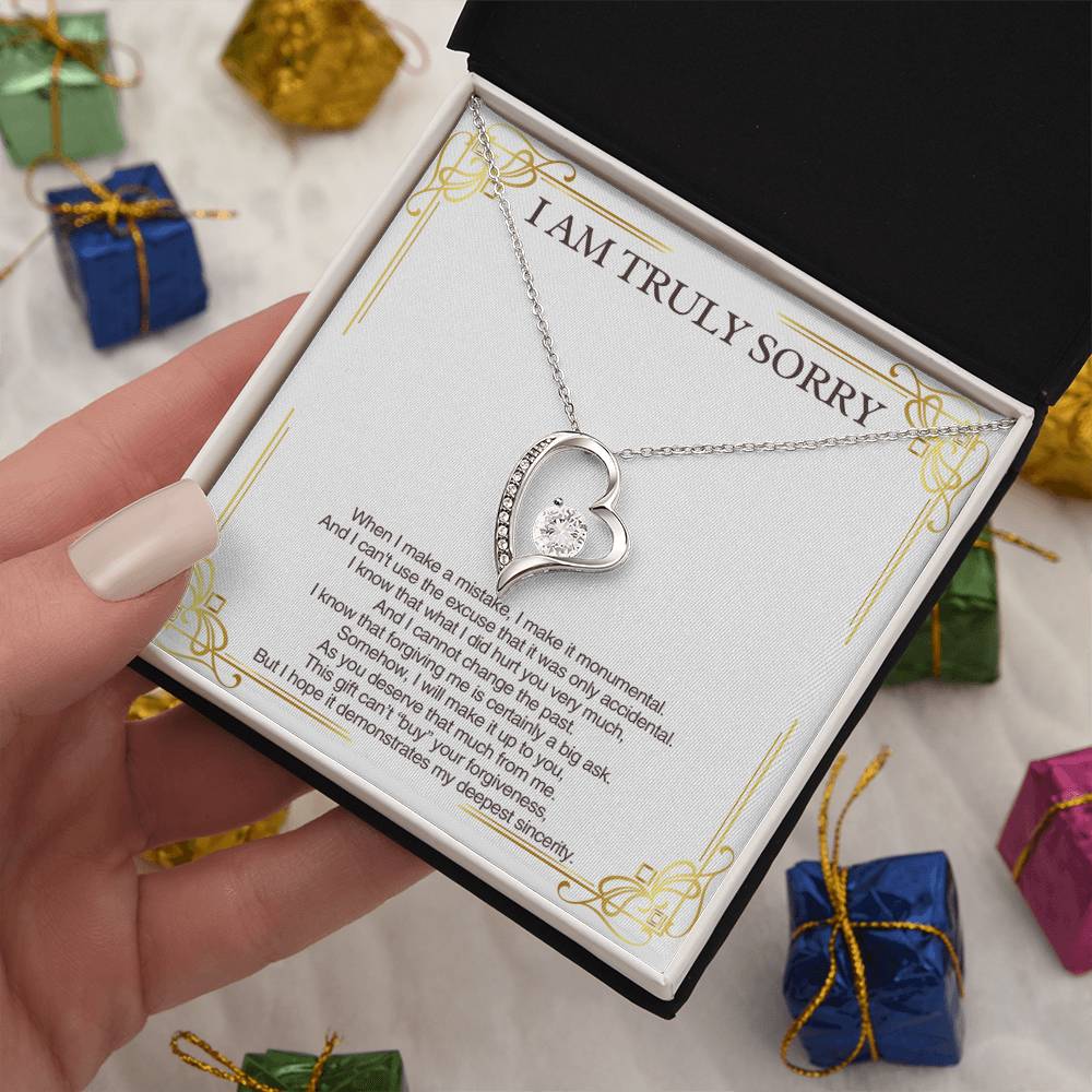 Perfect Apology Gift for Her - Forever Love Necklace -  Heartfelt Gift to say I am Truly Sorry