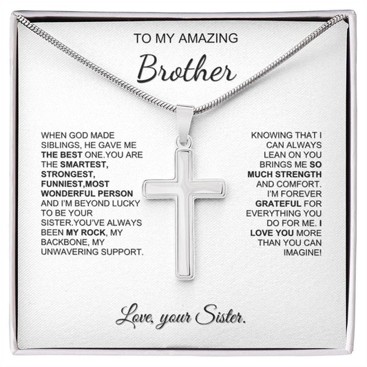 Gift for Brother from Sister -  When God made siblings, he gave me the best one!